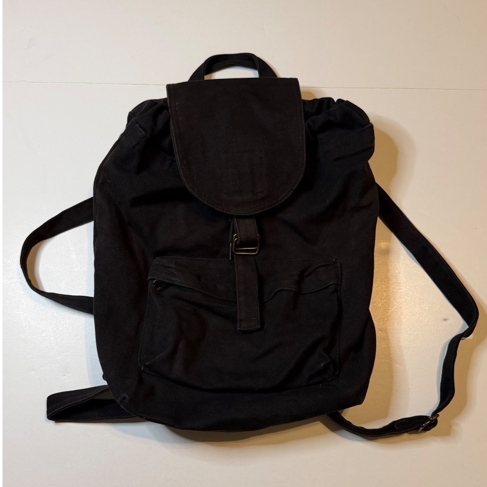 BAGGU Backpack Black Rucksack Recycled Cotton Canvas bag